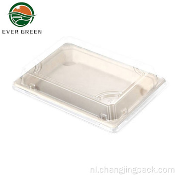 Eco-vriendelijk om te gaan Container SugarryCane Bagasse Sushi Tray